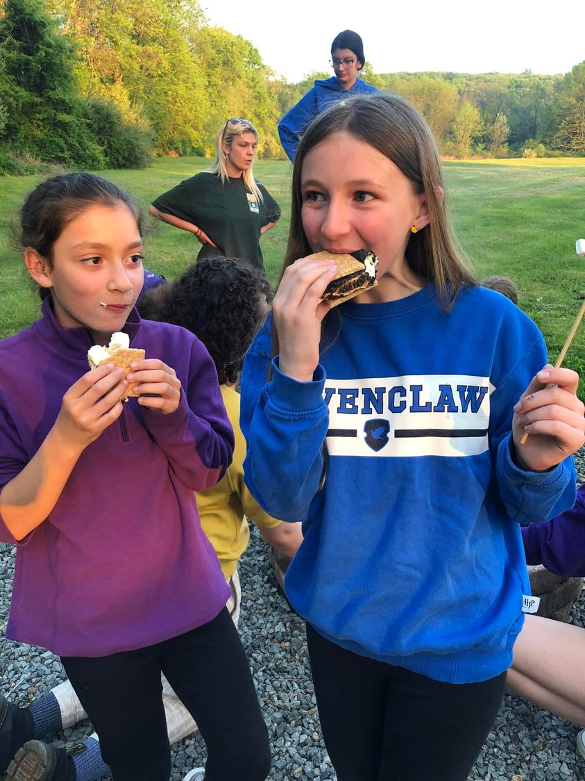 Enjoying smore's with friends!